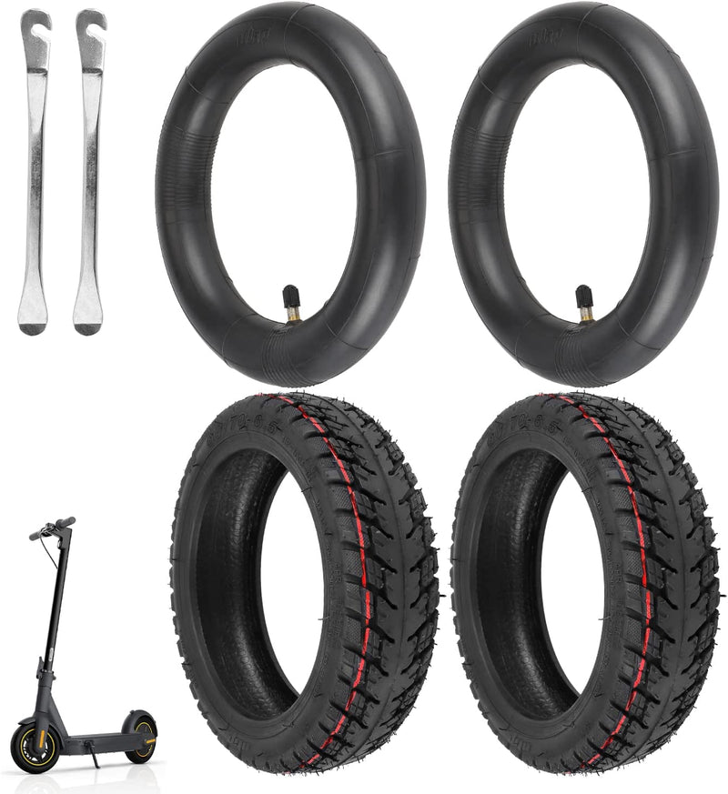 Load image into Gallery viewer, ulip (2 Pack) 60/70-6.5 Scooter Tires with Inner Tube Pneumatic 10 Inch Tire Replacement Straight Vavle for Ninebot Max G30 G30D G30LP
