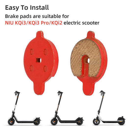 ulip Scooter Brake Pads 2Pcs High Braking Force Disc Brake Pads Replacement Parts Scooter Accessories Compatible for NIU Electric Scooter KQi3 KQi3 Pro KQi2