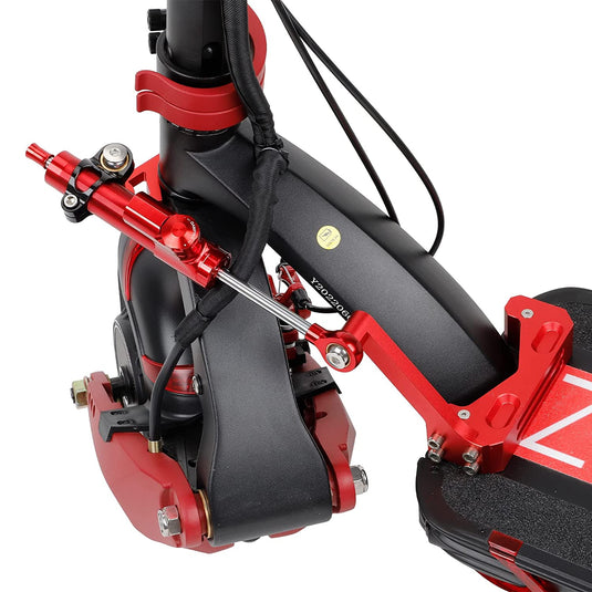 ulip Lenkungsdämpferrohr für Zero 10X Scooter-Zubehör, Hochgeschwindigkeits-Fahrstabilisator zur Beseitigung von Fahrwackeln, Elektroroller-Nachrüstzubehör (rot) 