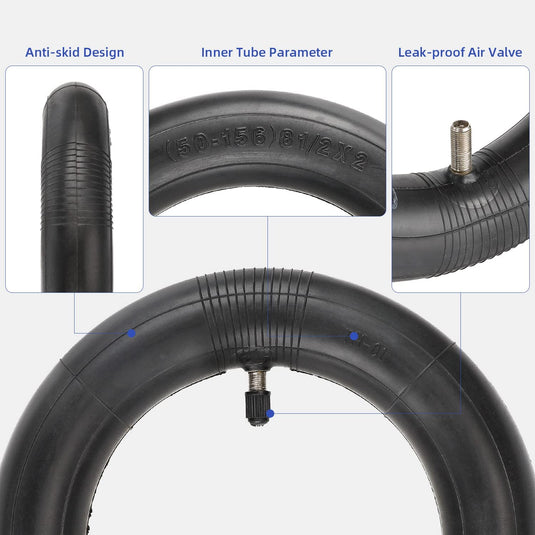 ulip (2-Pack) 8.5 inch Inner Tube 50/75-6.1 Thick Scooter Tube Universal 8 1/2 x2 Inflated Tube Replacement for Gotrax GXL Hiboy S2 Xiaomi M365 Pro Pro2 1S MI3 Lite and 8.5 Inch Electric Scooters