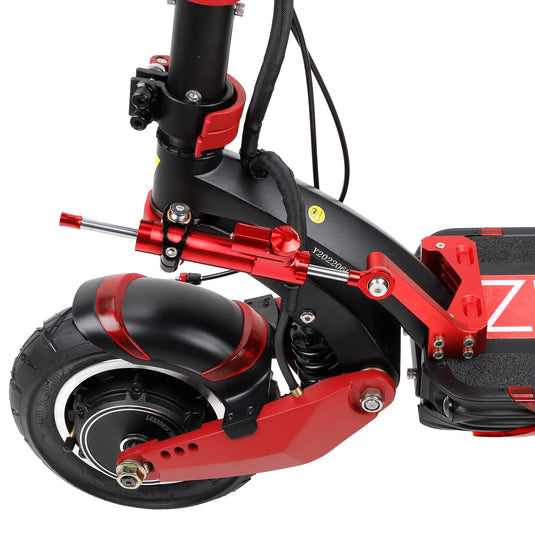 ulip Lenkungsdämpferrohr für Zero 10X Scooter-Zubehör, Hochgeschwindigkeits-Fahrstabilisator zur Beseitigung von Fahrwackeln, Elektroroller-Nachrüstzubehör (rot) 