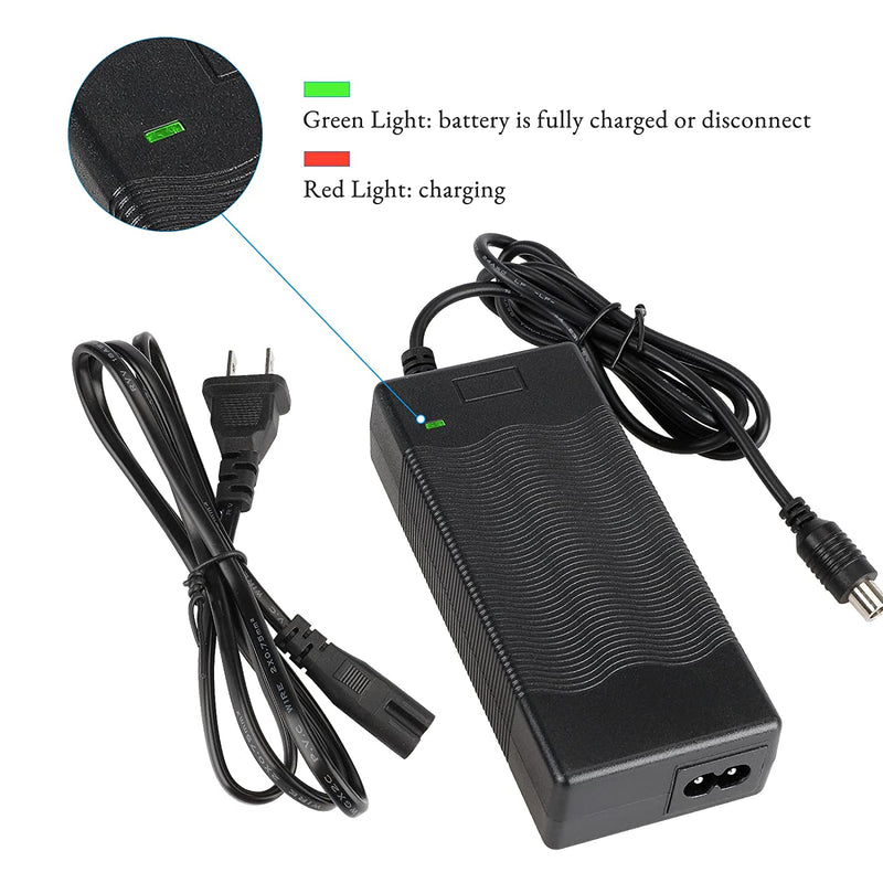Cargue la imagen en el visor de la galería, ulip Electric Scooter Charger 42V 2A Power Adapter for Xiaomi and Segway Ninebot Multiple Security Protection Universal Lithium Battery Power Supply - US Plug
