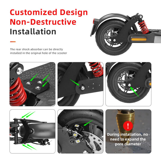 ulip Electric Scooter Rear Suspension Kit Shock Absorber Fender Taillight Accessories for Xiaomi M365 Pro Pro2 1S MI3 Essential Lite Scooter