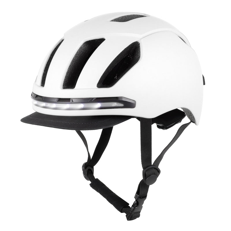 Cargue la imagen en el visor de la galería, Ulip Smart Bicycle Helmet with Front Rear LED Light Detachable Visor and Lining for Adults Men Women Bike Skateboard Cycling Roller Scooter Commute
